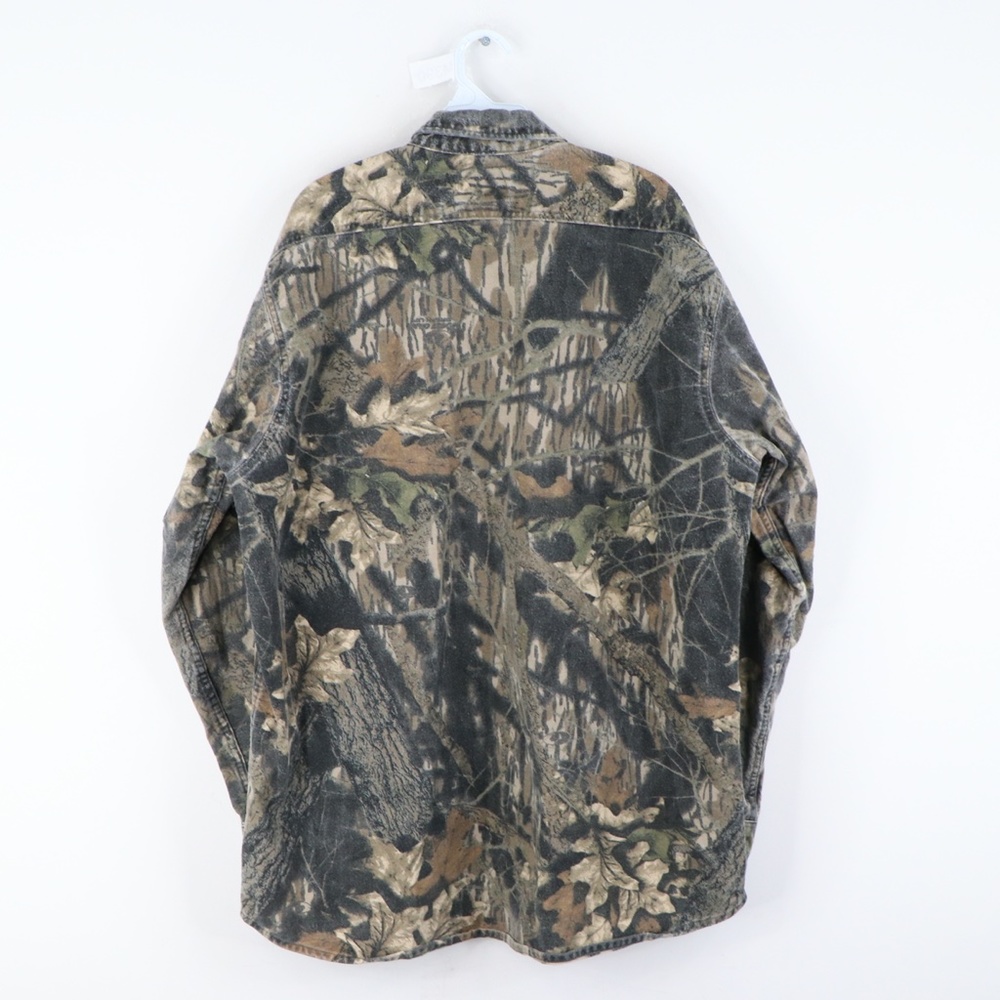 Vintage 90s Cabelas Chamois Cloth Camo Shirt - Picture 5 of 7